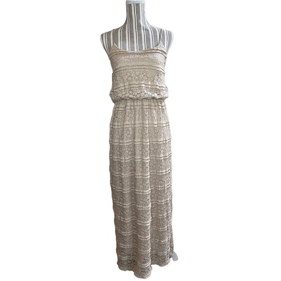 CYNTHIA ROWLEY Woman’s Laced Maxi Spaghetti Strap Dress size 6 - Picture 1 of 12